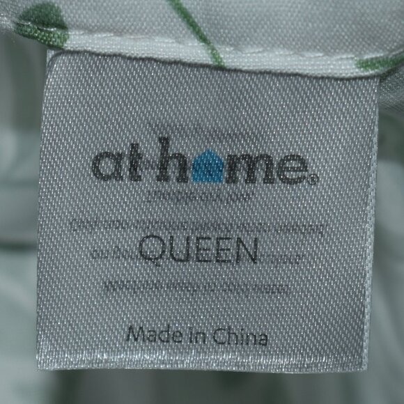 4 Piece Cottagecore White Green Eucalyptus Leaves Bed Sheet Set, Queen Size - Picture 11 of 11